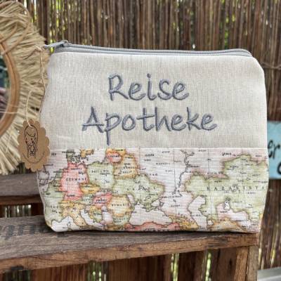 Große Reise-Apotheke  // Notfalltasche // Kulturbeutel // Universaltasche // Reiseapotheke XL