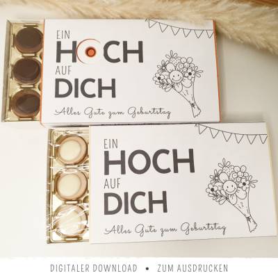 Toffifee-Banderole zum Geburtstag | Ein Hoch auf dich | Geschenk zum Geburtstag