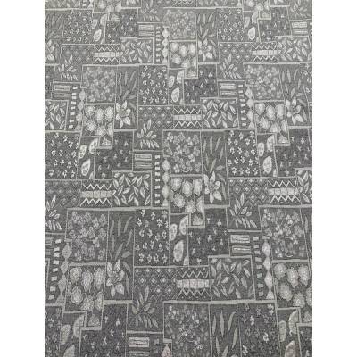 COUPON Fester Möbel Jacquard Stoff Geometrisch Floral Grau Doubleface 1,6 m
