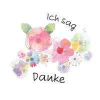 Digitale Sticker Vorlage: Danke | 24 runde Etiketten (4cm) | Für Avery L3415 oder Motivstanzer zum Ausdrucken