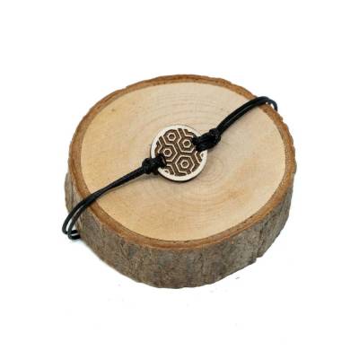 Armband, Holz Japan Hexagon | Größenverstellbar | Japan Fans