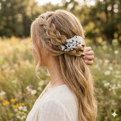 verzierter Haarkamm, Vintage-Romantic-Stil