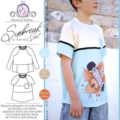 Ebook Schnittmuster SunbreakShirt Gr. 74 bis 164