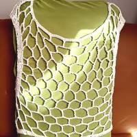 Gehäkeltes Top  S-M Baumwolle T-Shirt Leichtes Sommertop 38 - 40
