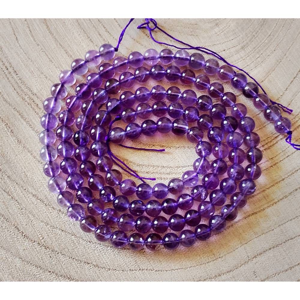 Amethyst Perlen AA Qualitt 6 mm Strang