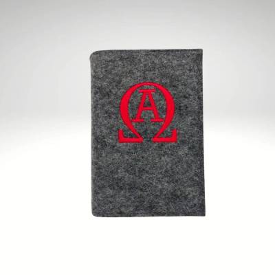 KLEINE evangelische Gesangbuch Hülle Filz Alpha Omega