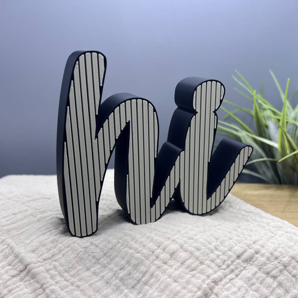 Schriftzug „hi“, Deko Schriftzug, Modern Deko Wohnzimmer, Dekoration Flur, Geschenk Einzug, Wohndeko modern, Flur Deko