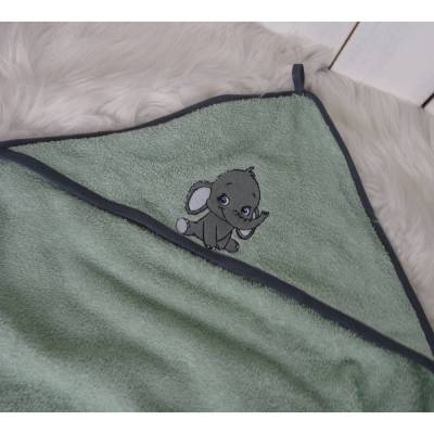 Kapuzenhandtuch 80x80 bis 130x130 cm – Wunschfarbe, Wunschmotiv & Name