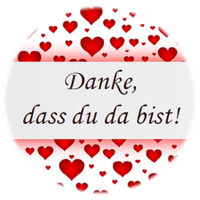 Digitale Sticker Vorlage: Danke | 24 runde Etiketten (4cm) | Für Avery 40-RND oder Motivstanzer zum Ausdrucken