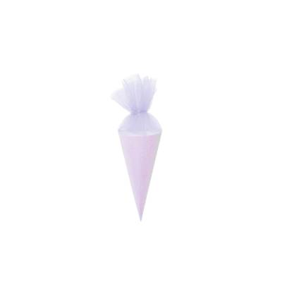 Glitzer-Schultüte 20 cm violett