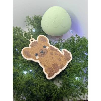 Kawaii Hyäne Schlüsselanhänger – Handgefertigtes Zauberwald-Unikat von MaLiMa Zaubermoos