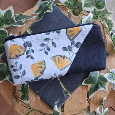 Exklusives Dreiecks-Mäppchen mit Ananas Stückchen und Eukalyptus von WolframArt.