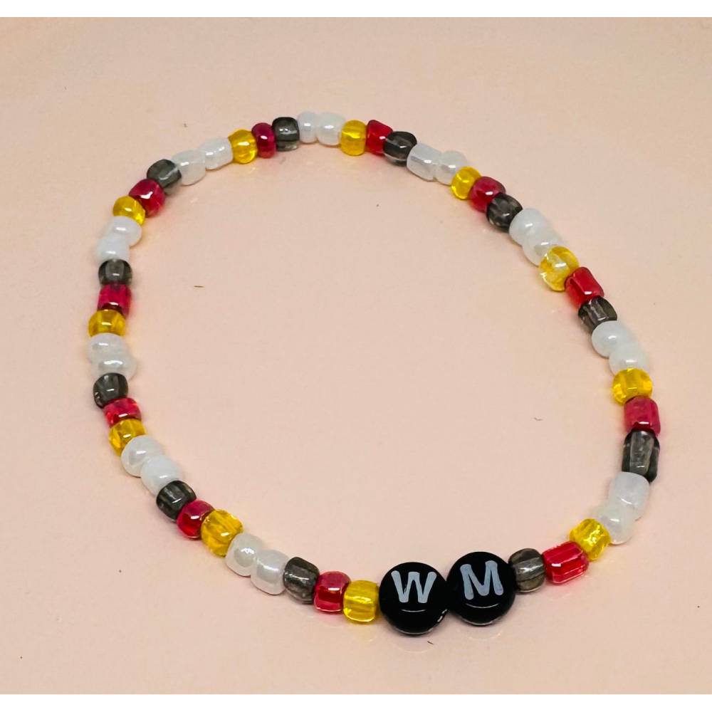 Deutschland Armband DE personalisierbar | Germany Fan Schmuck | WM EM Fußball Armband | Schwarz Rot Gold | Handgemacht Bild 4