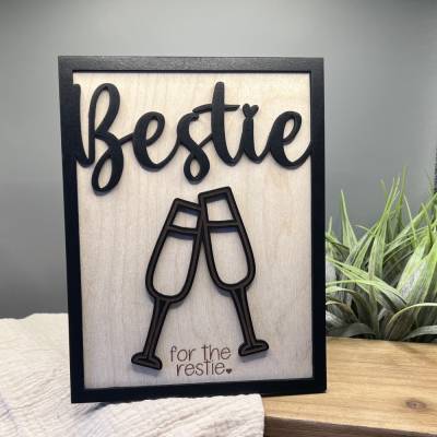 Beste Freundin Geschenk, Holzschild Freundschaft, Bestie Geburtstag, Geburtstagsgeschenk beste Freundin