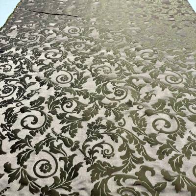 Barth & Könenkamp Reine Seide Jacquard Doubleface Rosé Olivgrün METERWARE – 150cm breit