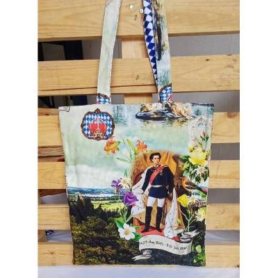 Baumwolltasche "König Ludwig", Einkaufsbeutel, Shopping-Bag, Tote-Bag