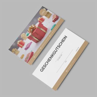 100/250/500 personalisierte Geschenkgutscheine mit Logo | Gutscheine für Shops | Neutrale Gutscheine