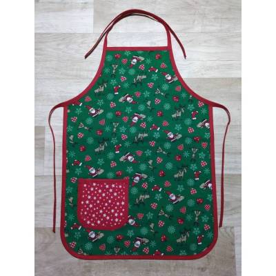 Kinderschürze mit Tasche 40x55cm, ca. 2 - 5 Jahre Weihnachten Sterne