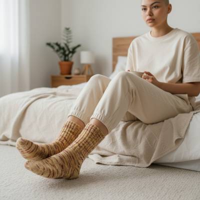 Handgestrickte Socken Größe 41/42 aus 4-facher Sockenwolle