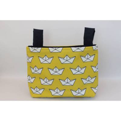 Lenkertasche für Laufrad / Kinderrad / Roller "Papierboot gelb"