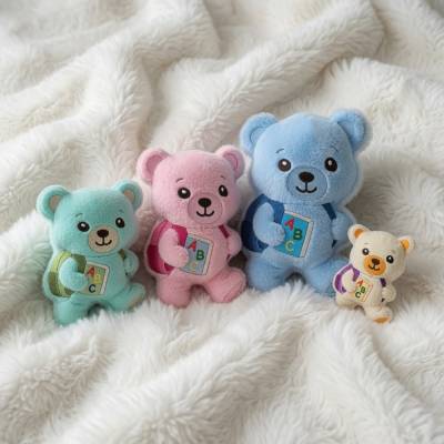 Stickdatei Schulkind Teddy Freddy mit Ranzen  In the Hoop Set 2698a – Maschinenstickerei von Design-by-Jasmina