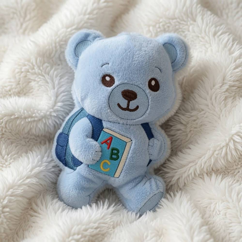 Stickdatei Schulkind Teddy Freddy mit Ranzen  In the Hoop Set 2698a – Maschinenstickerei von Design-by-Jasmina Bild 2