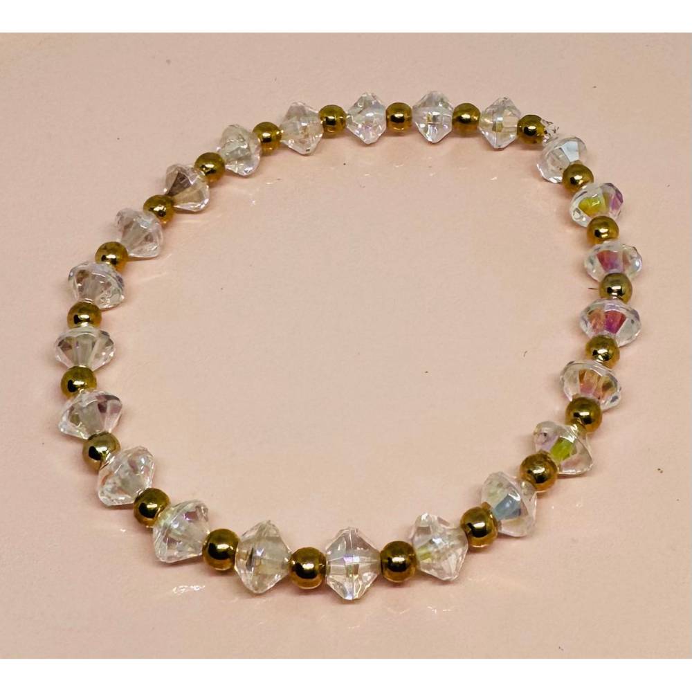 Handgemachtes Kristall Style Perlenarmband – Facettierte Glasperlen, Glitzer & Eleganz – Perfektes Geschenk Bild 4