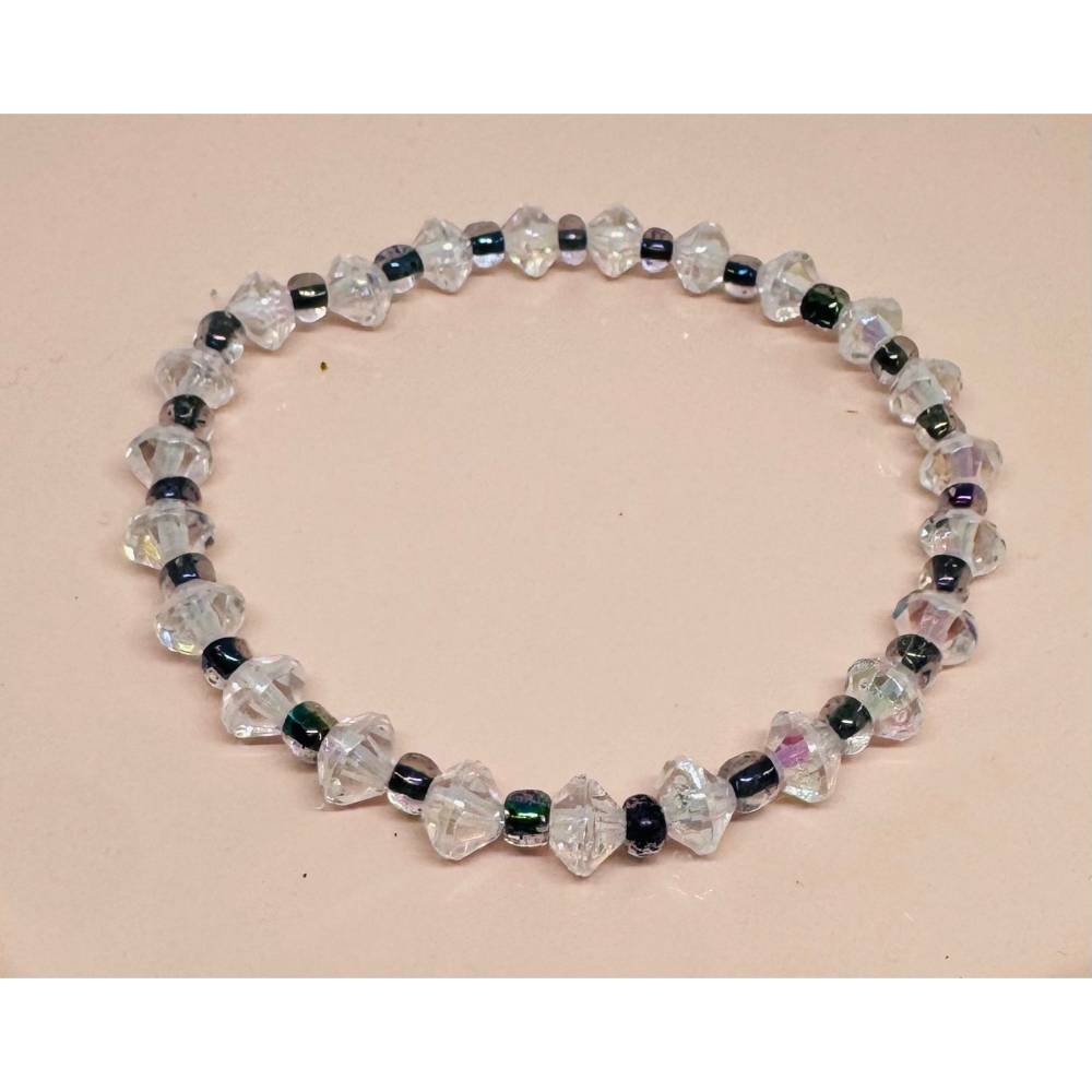 Handgemachtes Kristall Style Perlenarmband – Facettierte Glasperlen, Glitzer & Eleganz – Perfektes Geschenk Bild 5