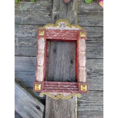 Kleiner Holz Bilderrahmen, christlich, antik, vintage