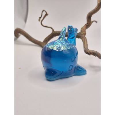 Dekofigur Delphin transparent Blau/Teal-Mermaid