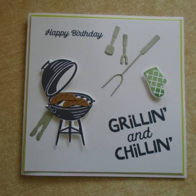 Glückwunschkarte Grill Geburtstag Mann Frau Grußarte Grillen Grillfeier