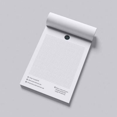 10/25/50 Personalisiertes Notizblöcke mit Logo | A5 Notizblock Werbemittel Werbegeschenk | für Unternehmen