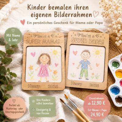 Personalisierter Bilderrahmen zum Selbstbemalen