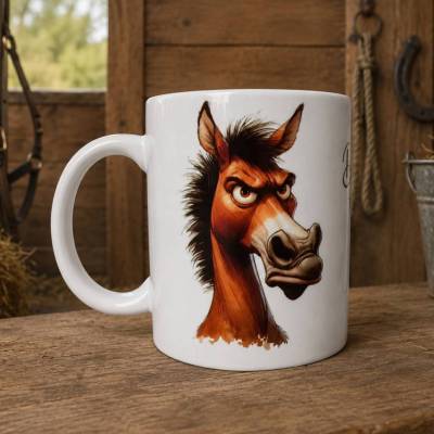 Lustige Tierarzt Tasse – Geschenk für Tierärztin, Spruch Pferd, hochwertige Keramiktasse, Handmade