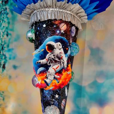 Schultüte Weltraum  Zuckertüte Astronaut, Planeten und Sterne