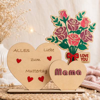 Liebevolle Holzgeschenke zum Muttertag ???? Handgemachte Dekorationen & persönliche Geschenkideen aus Holz – mit viel Herz