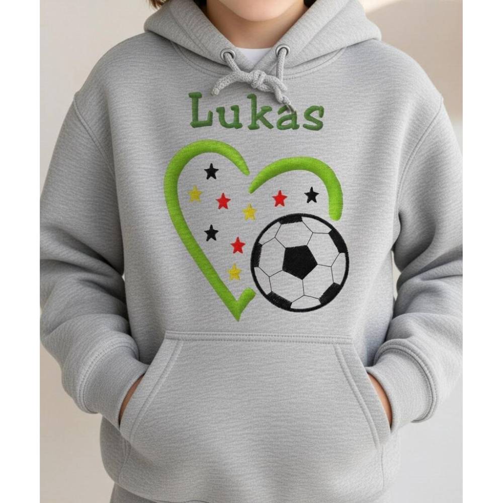 Stickdatei Fußball mit  Herz Set 517 Ball / Fussball Bild 1