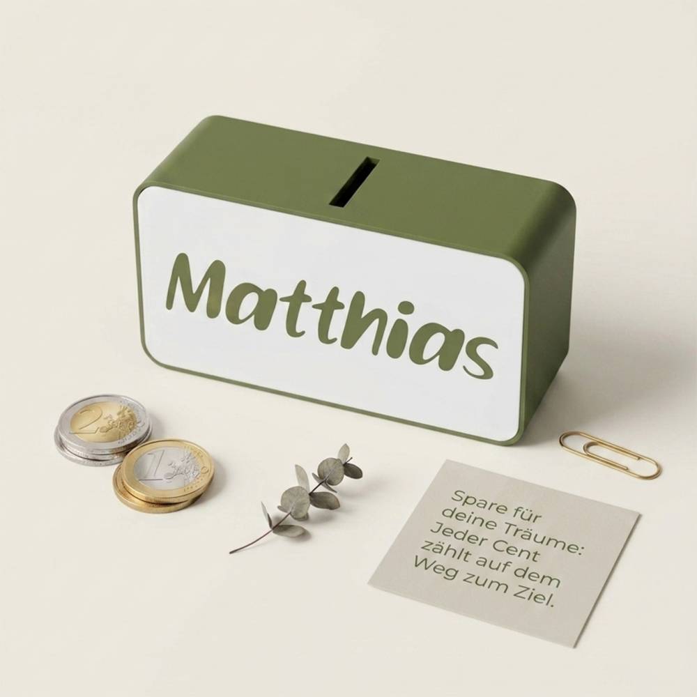 Personalisierte Spardose I Name, Farbe & Schriftart wählbar I Handmade Geschenk Kinder & Erwachsene I Taufe Geburtstag