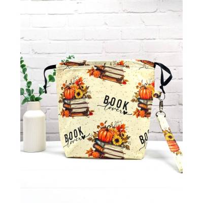 Projekttasche für Stricken Größe M | Projektbeutel | Stricktasche | Bobbeltasche - Halloween