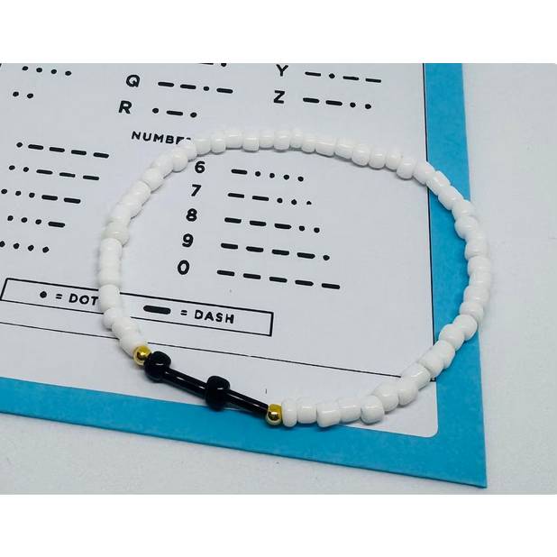 Morsecode Armband personalisiert – Geheimschrift Schmuck mit Initialen & Wunschtext – y2k boho Geschenk Bild 2