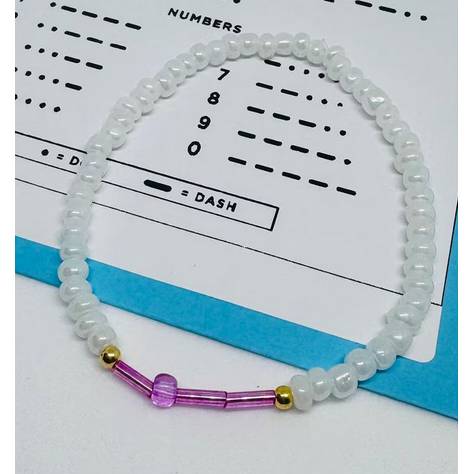 Morsecode Armband personalisiert – Geheimschrift Schmuck mit Initialen & Wunschtext – y2k boho Geschenk Bild 4