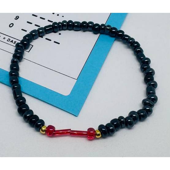 Morsecode Armband personalisiert – Geheimschrift Schmuck mit Initialen & Wunschtext – y2k boho Geschenk Bild 6