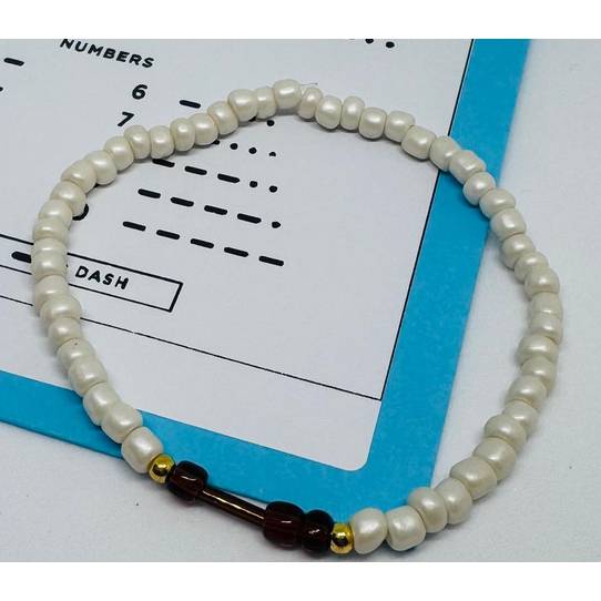 Morsecode Armband personalisiert – Geheimschrift Schmuck mit Initialen & Wunschtext – y2k boho Geschenk Bild 8