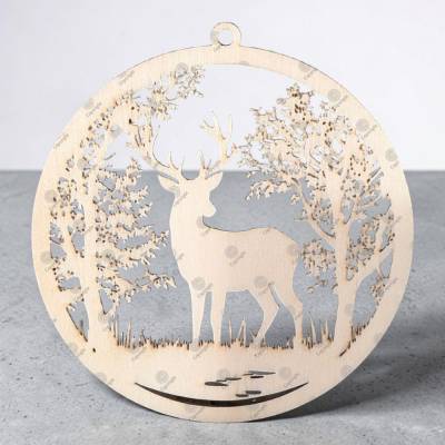 Kranz Herbst | Hirsch im Wald | SVG Datei