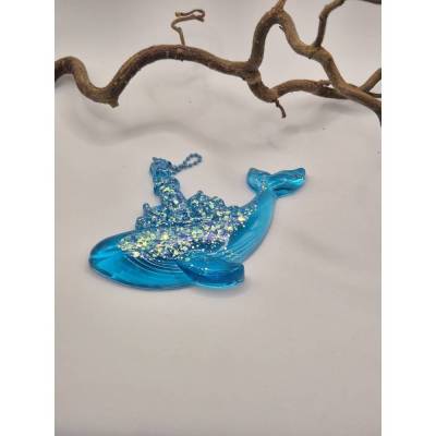 Großer Wal Anhänger Transparentes Blau-Mermaid 