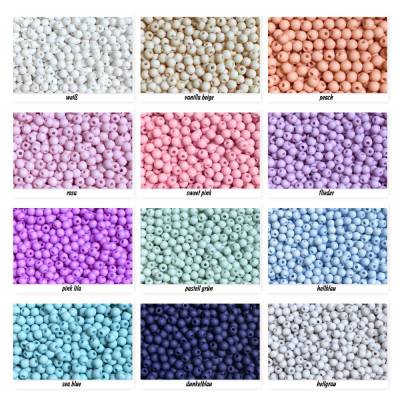 Acrylperlen • Ø 4 mm • matt • 200 Stück • viele verschiedene Farben