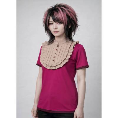 sweet lolita Plastron Shirt Tenshi mit Rüschen | pink camel | Victorian meets Kawaii | Handarbeit