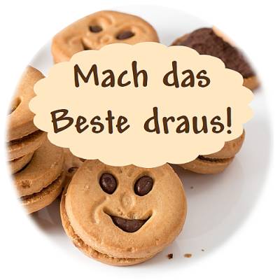 Digitale Sticker Vorlage: Mach das Beste draus 24 runde Etiketten (4cm) Für Avery L3415 oder Motivstanzer zum Ausdrucken
