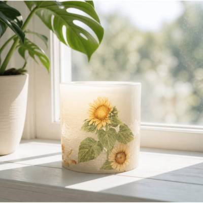 Dekorative Kerze - Sonnenblume -