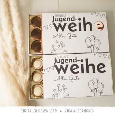 Toffifee-Banderole zur Jugendweihe | "Zu deiner Jugendweihe alles Gute" | Last Minute Jugendweihe